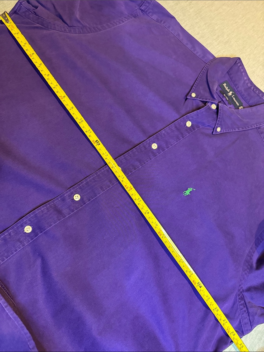 Ralph Lauren Deep Purple Button-Down Men's Shirt - Picture 6 of 13